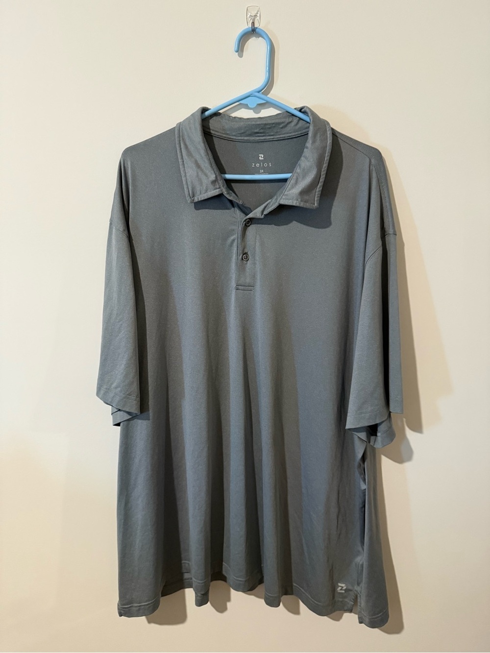ZELOS Men's Polo Shirt - Gray